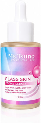 Ms Tsung Glass Skin Facial Serum 30ml – Hydrating & Brightening Face Serum for Smooth, Radiant Glass Skin, Lightweight Daily Skincare