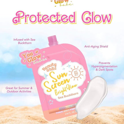 You Glow Babe Sunscreen Twin Pack – Lightweight Daily UV Protection, Non-Greasy Face & Body Sunscreen, Hydrating & Fast Absorbing, Suitable for All Skin Types (Pack of 2)