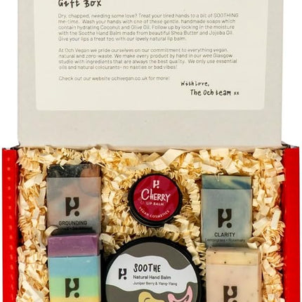 Luxury Spa Gift Set – Premium Handmade Artisan Soaps, Nourishing Hand Balm & Lip Balm, Natural Self-Care Gift Box for Women & Men