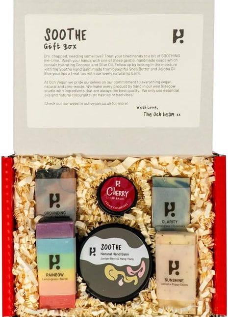 Luxury Spa Gift Set – Premium Handmade Artisan Soaps, Nourishing Hand Balm & Lip Balm, Natural Self-Care Gift Box for Women & Men