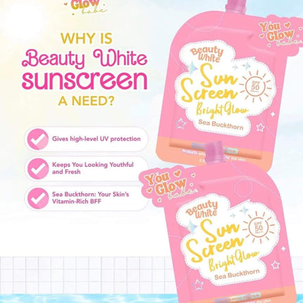 You Glow Babe Sunscreen Twin Pack – Lightweight Daily UV Protection, Non-Greasy Face & Body Sunscreen, Hydrating & Fast Absorbing, Suitable for All Skin Types (Pack of 2)