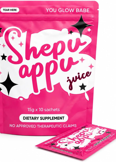 Shepu Appu Juice Powder – Gut Health & Digestion Drink | Energy Boost, Weight Management & Skin Glow Support | 10 x 15g Sachets | No Added Sugar | Daily Wellness Supplement