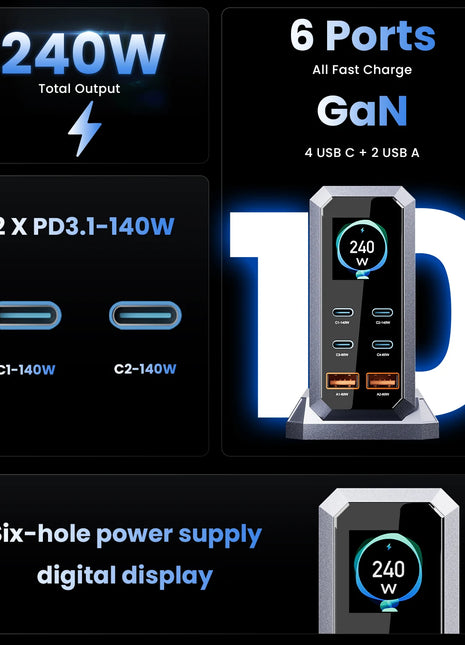 ASOMETECH 140W PD3.1 USB-C charger