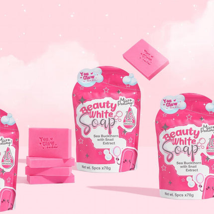 Beauty White Soap You Glow Babe box packaging UK