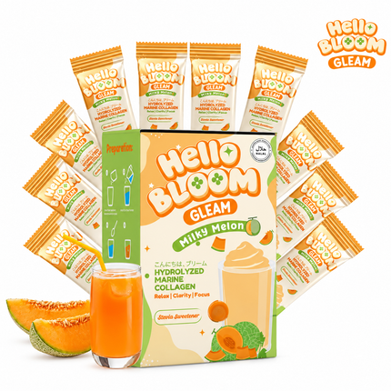 Hello Bloom Gleam Milky Melon Collagen Drink – 180g