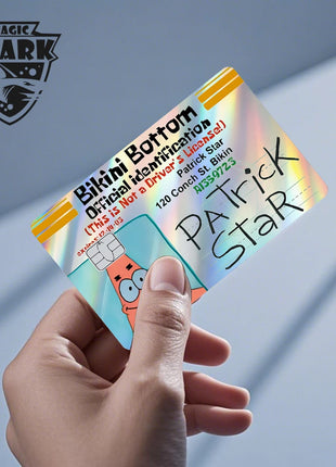 Magic Shark Holographic Card Sticker – Cute Laser Film Debit & Credit Card Skin UK