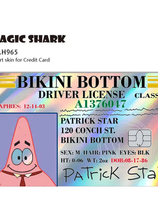 Magic Shark Holographic Card Sticker – Cute Laser Film Debit & Credit Card Skin UK