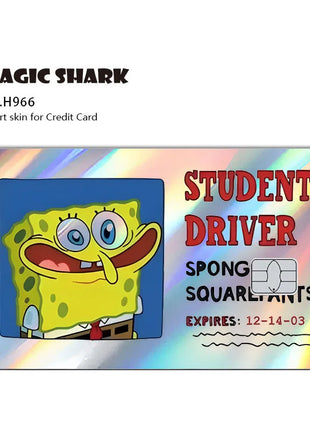 Magic Shark Holographic Card Sticker – Cute Laser Film Debit & Credit Card Skin UK