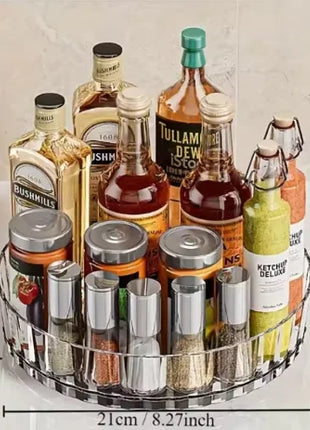 Multi-Purpose Rotating Spice Rack – 360° Space-Saving Countertop Organiser for UK Kitchens & Bathrooms