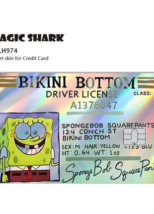 Magic Shark Holographic Card Sticker – Cute Laser Film Debit & Credit Card Skin UK