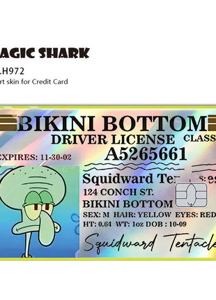 Magic Shark Holographic Card Sticker – Cute Laser Film Debit & Credit Card Skin UK