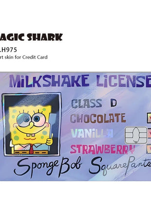 Magic Shark Holographic Card Sticker – Cute Laser Film Debit & Credit Card Skin UK
