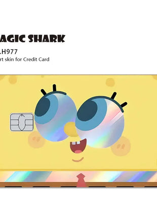 Magic Shark Holographic Card Sticker – Cute Laser Film Debit & Credit Card Skin UK