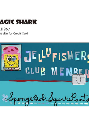 Magic Shark Holographic Card Sticker – Cute Laser Film Debit & Credit Card Skin UK