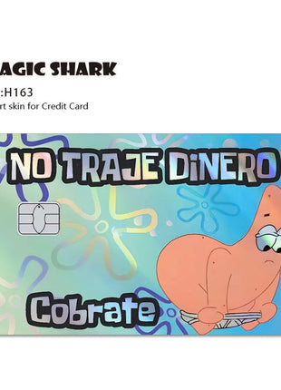 Magic Shark Holographic Card Sticker – Cute Laser Film Debit & Credit Card Skin UK