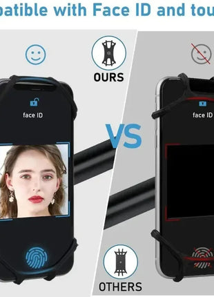 360° Rotatable Silicone Bike Phone Holder – Universal Bicycle & Motorcycle Mount UK