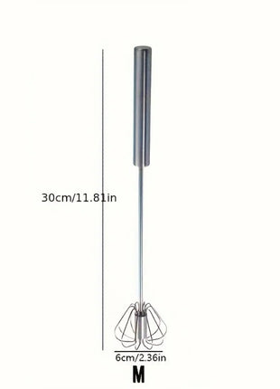 Stainless Steel Push Whisk – Semi-Automatic Hand Mixer for Eggs, Cream & Batter UK