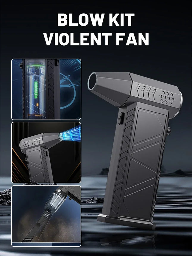 800,000RPM  Air Blower New X9 Turbo Fan Upgrade Rechargeable Blower Brushless Turbo Fan Portable Dust Blower Electric Dryer