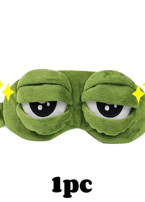 3D Frog Sleep Mask – Soft Cotton Light Blocking Eyeshade UK
