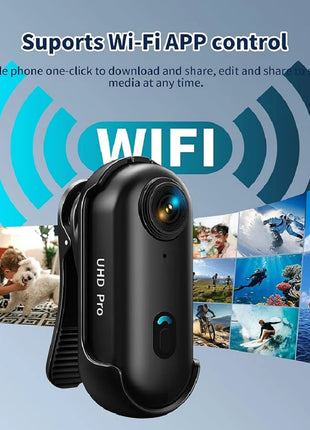 4K HD Mini Pet Collar Camera – 1080P WiFi Wide Angle Action Cam UK