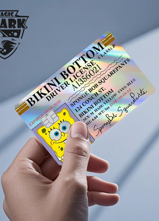 Magic Shark Holographic Card Sticker – Cute Laser Film Debit & Credit Card Skin UK