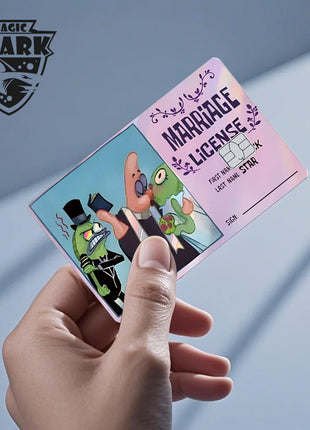 Magic Shark Holographic Card Sticker – Cute Laser Film Debit & Credit Card Skin UK