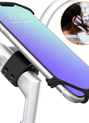 360° Rotatable Silicone Bike Phone Holder – Universal Bicycle & Motorcycle Mount UK