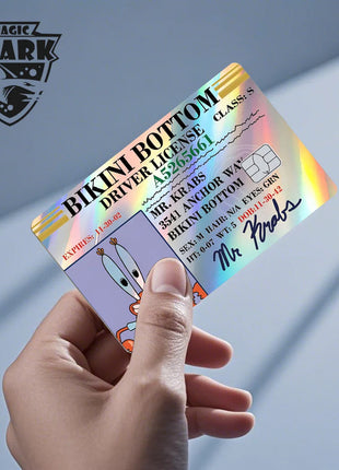 Magic Shark Holographic Card Sticker – Cute Laser Film Debit & Credit Card Skin UK