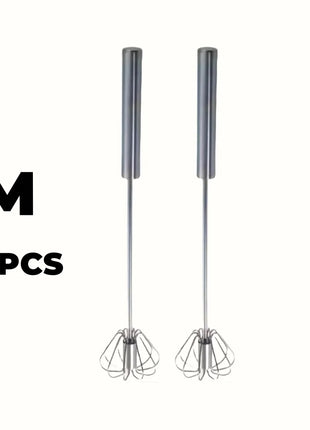 Stainless Steel Push Whisk – Semi-Automatic Hand Mixer for Eggs, Cream & Batter UK