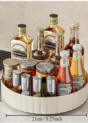 Multi-Purpose Rotating Spice Rack – 360° Space-Saving Countertop Organiser for UK Kitchens & Bathrooms
