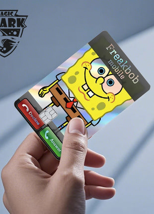 Magic Shark Holographic Card Sticker – Cute Laser Film Debit & Credit Card Skin UK