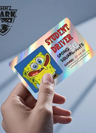 Magic Shark Holographic Card Sticker – Cute Laser Film Debit & Credit Card Skin UK