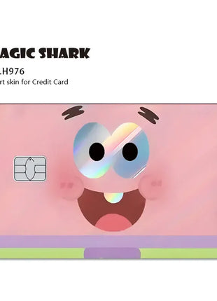 Magic Shark Holographic Card Sticker – Cute Laser Film Debit & Credit Card Skin UK