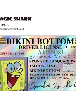 Magic Shark Holographic Card Sticker – Cute Laser Film Debit & Credit Card Skin UK