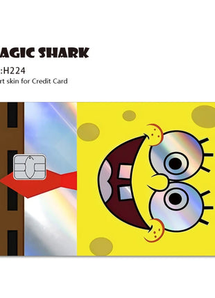 Magic Shark Holographic Card Sticker – Cute Laser Film Debit & Credit Card Skin UK