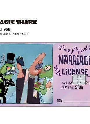 Magic Shark Holographic Card Sticker – Cute Laser Film Debit & Credit Card Skin UK