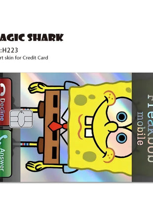 Magic Shark Holographic Card Sticker – Cute Laser Film Debit & Credit Card Skin UK