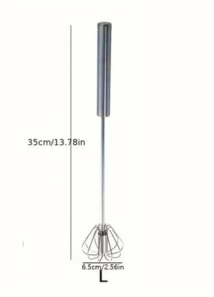 Stainless Steel Push Whisk – Semi-Automatic Hand Mixer for Eggs, Cream & Batter UK