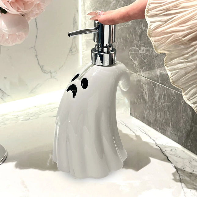 Ceramic Soap Dispenser Hand Sanitizer Bottle Lotion Pump Dispenser For Creative Halloween Bathroom Decor Hotel Large-Capacity